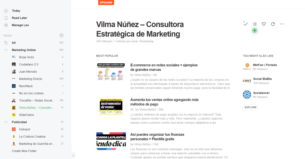 Feedly: herramienta de marketing digital