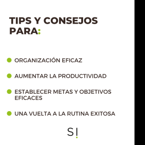 GUÍA PARA LA VUELTA A LA RUTINA